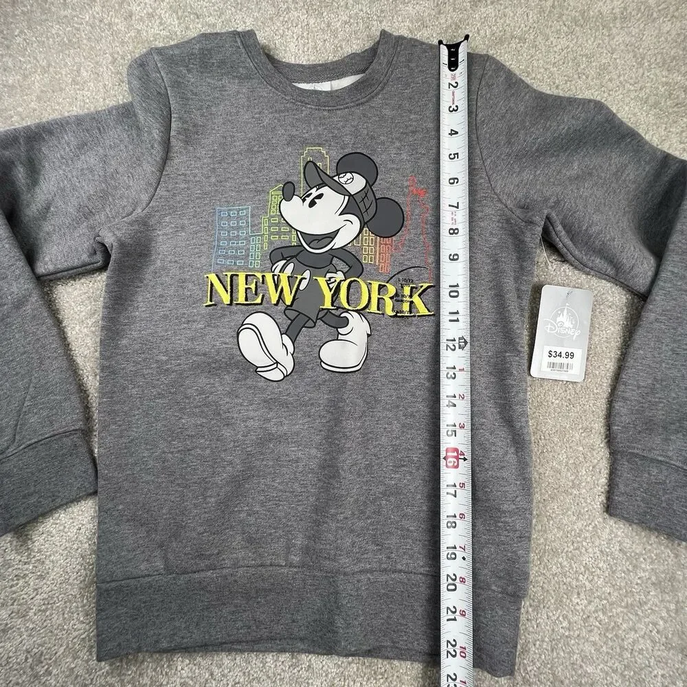 Disney Store Kids Gray Mickey Mouse‎ Sweatshirt Cotton Pullover Size Large